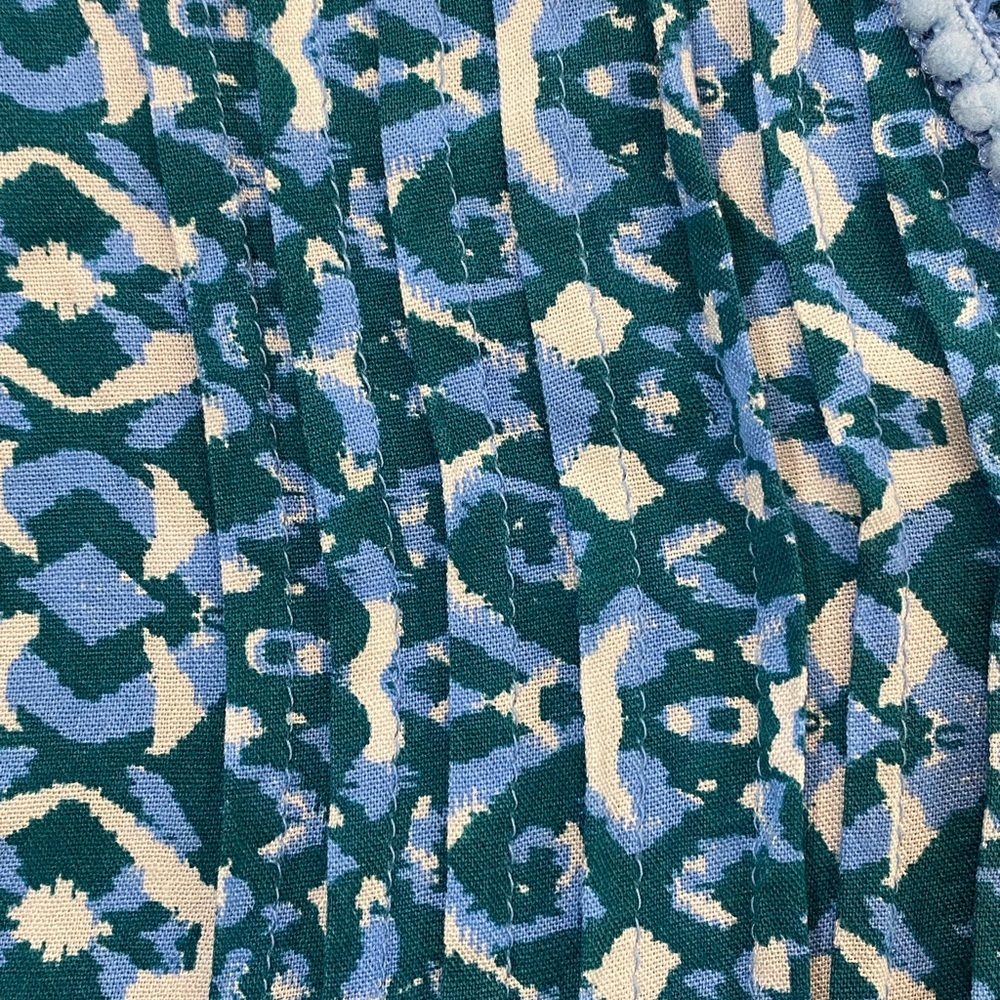 Goa Beachwear (Japna) Lightweight Tunic Beachy Print Fringe Neckline Size M - Picture 6 of 8